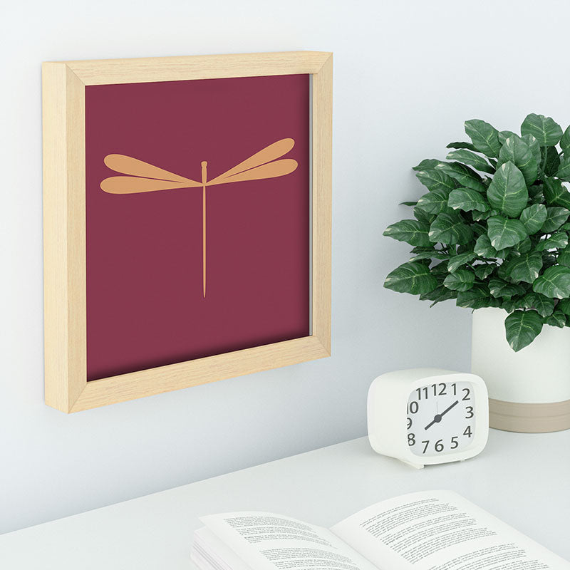 Colour Poems Dragonfly Pattern Mauve Recessed Framing Square