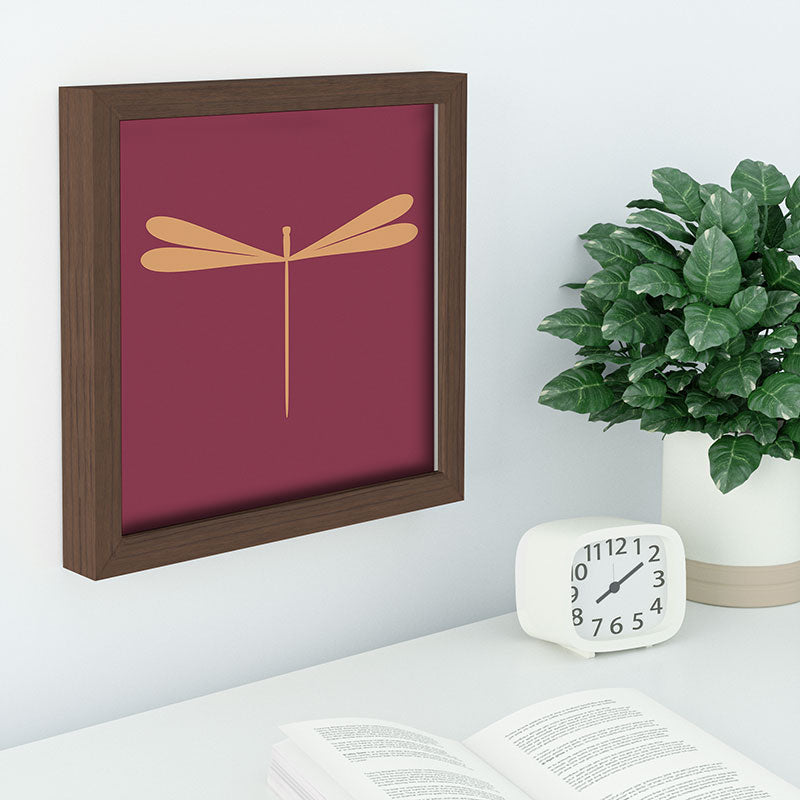 Colour Poems Dragonfly Pattern Mauve Recessed Framing Square
