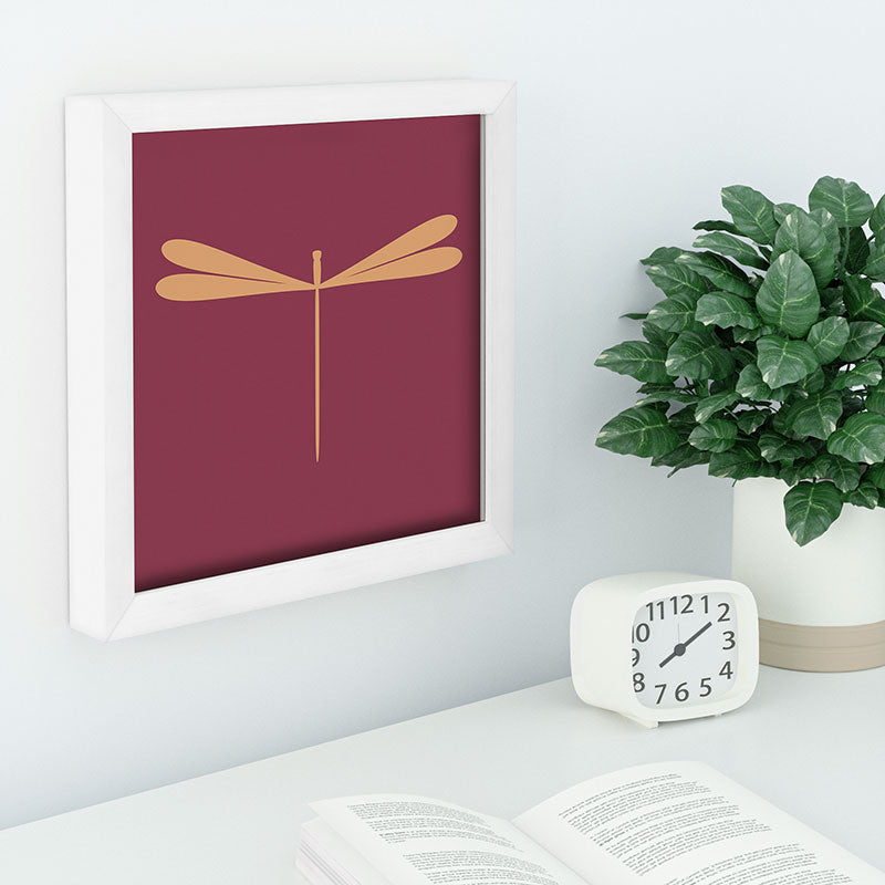 Colour Poems Dragonfly Pattern Mauve Recessed Framing Square