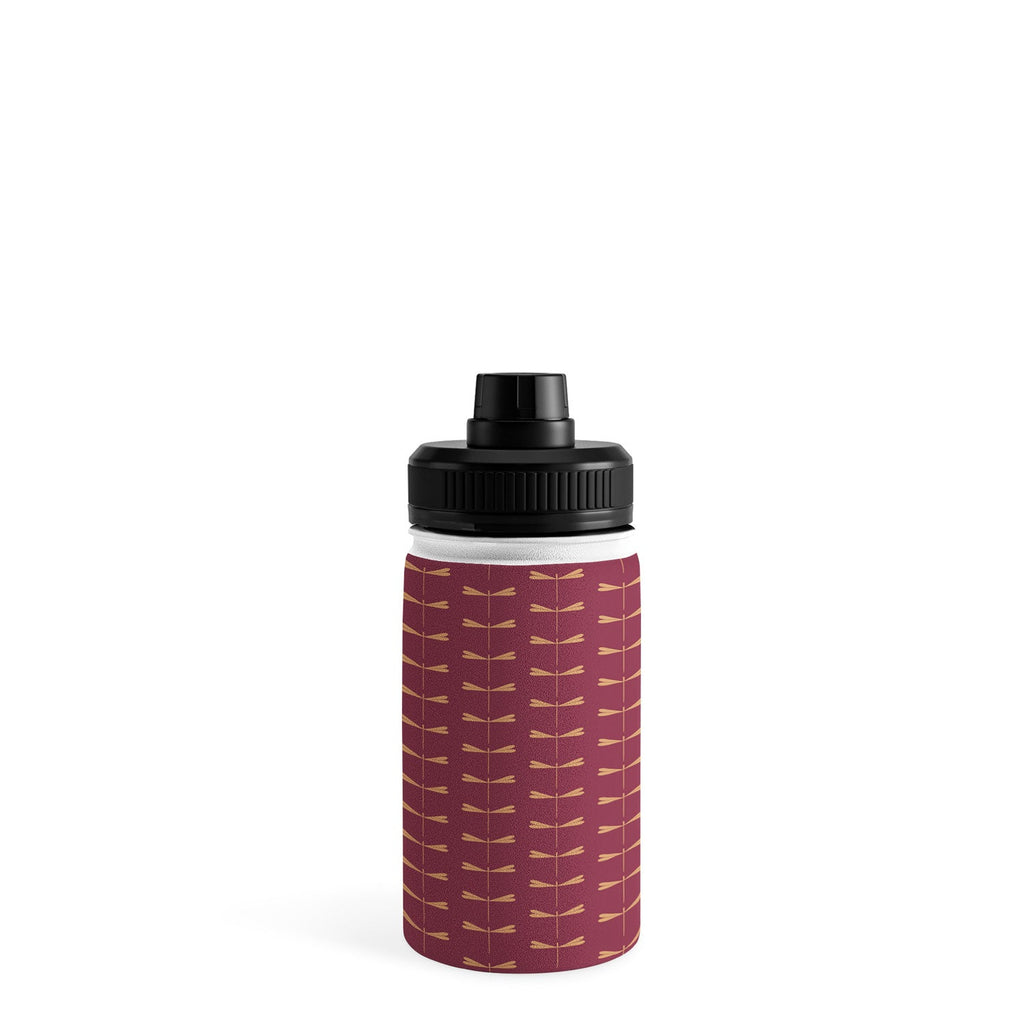 Colour Poems Dragonfly Pattern Mauve Water Bottle