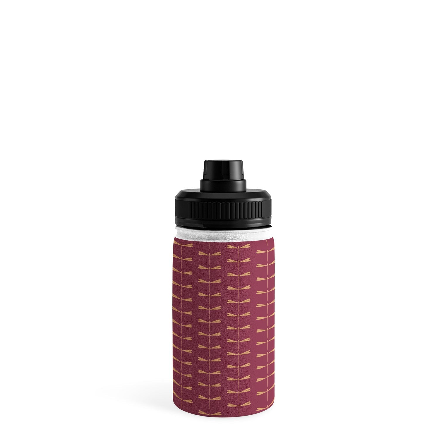 Colour Poems Dragonfly Pattern Mauve Water Bottle