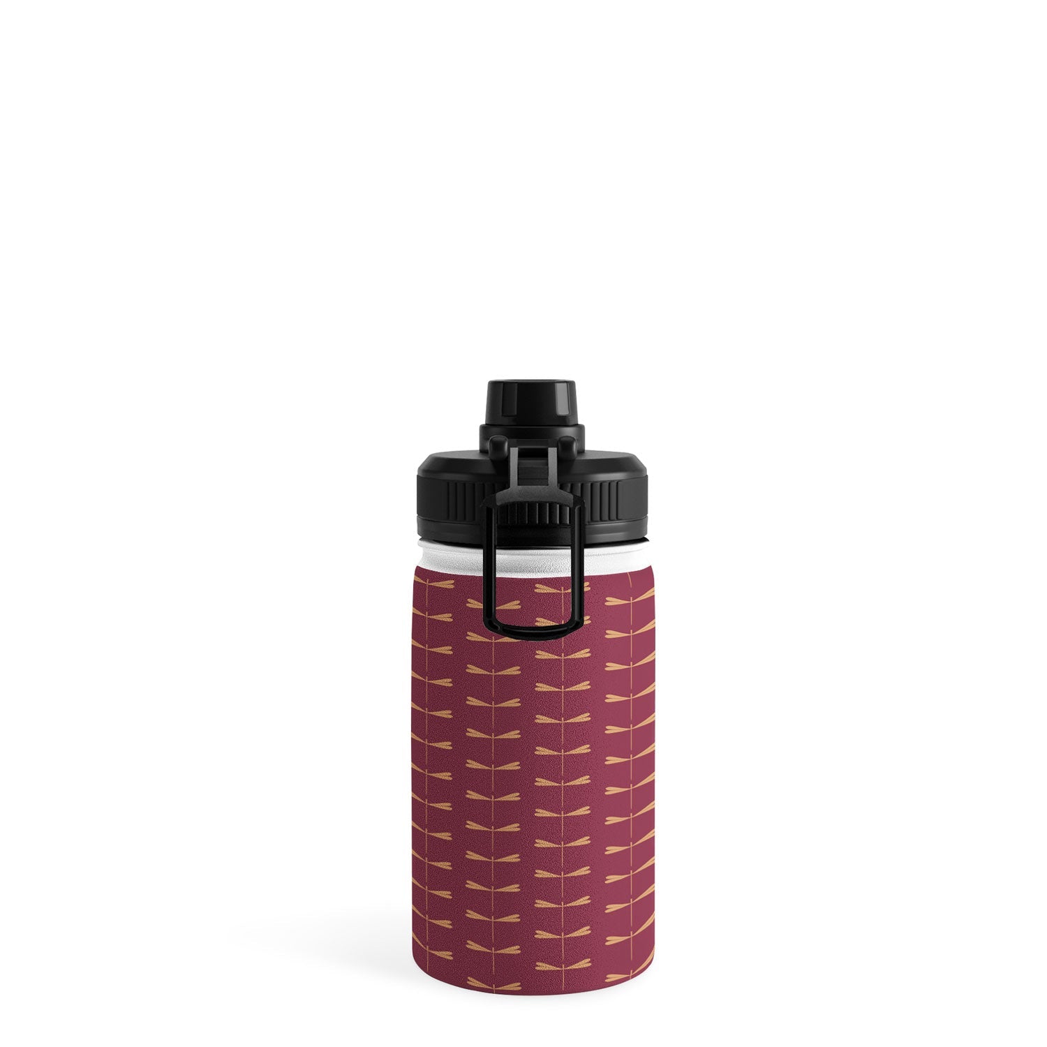 Colour Poems Dragonfly Pattern Mauve Water Bottle