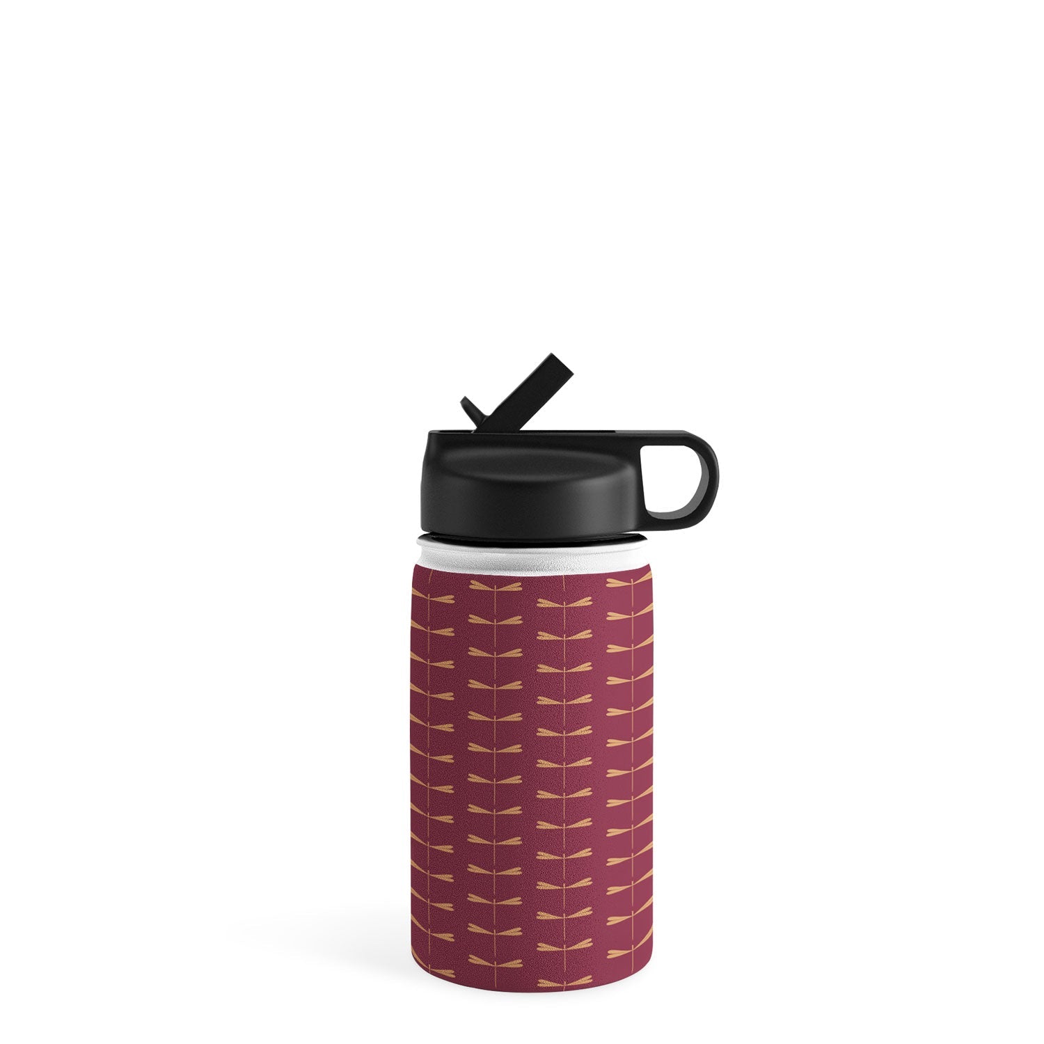 Colour Poems Dragonfly Pattern Mauve Water Bottle
