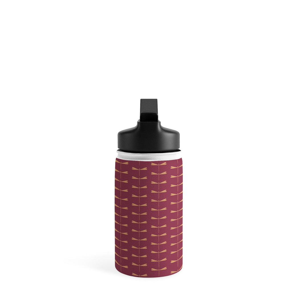 Colour Poems Dragonfly Pattern Mauve Water Bottle