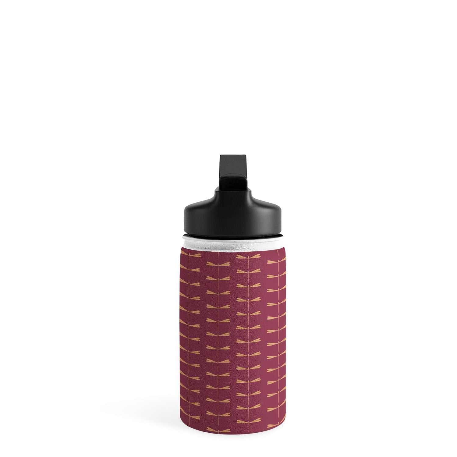 Colour Poems Dragonfly Pattern Mauve Water Bottle
