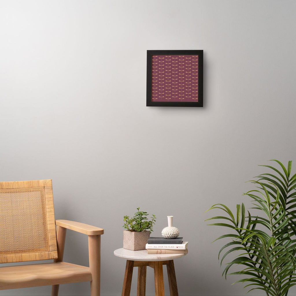 Colour Poems Dragonfly Pattern Mauve Framed Wall Art