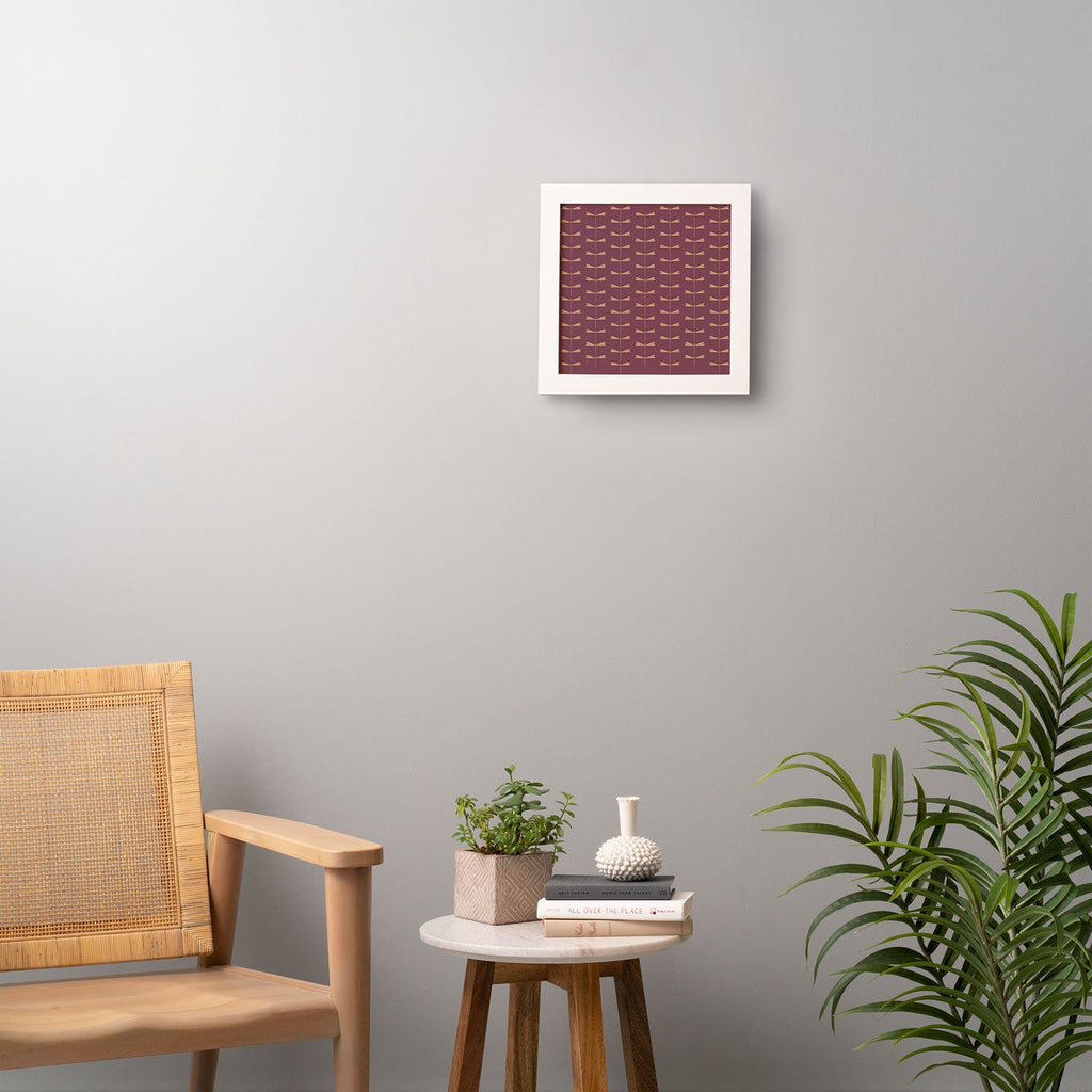 Colour Poems Dragonfly Pattern Mauve Framed Wall Art
