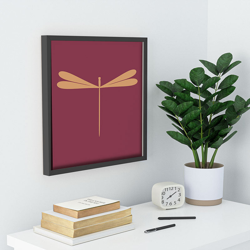 Colour Poems Dragonfly Pattern Mauve Recessed Framing Square