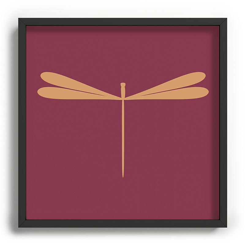 Colour Poems Dragonfly Pattern Mauve Recessed Framing Square