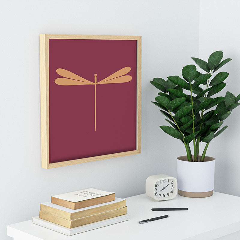 Colour Poems Dragonfly Pattern Mauve Recessed Framing Square