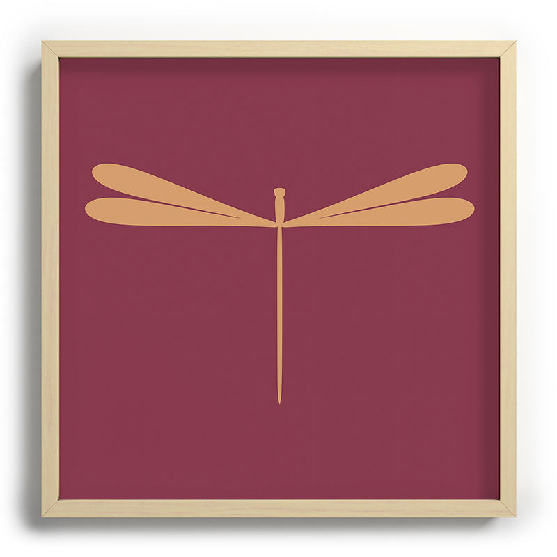Colour Poems Dragonfly Pattern Mauve Recessed Framing Square