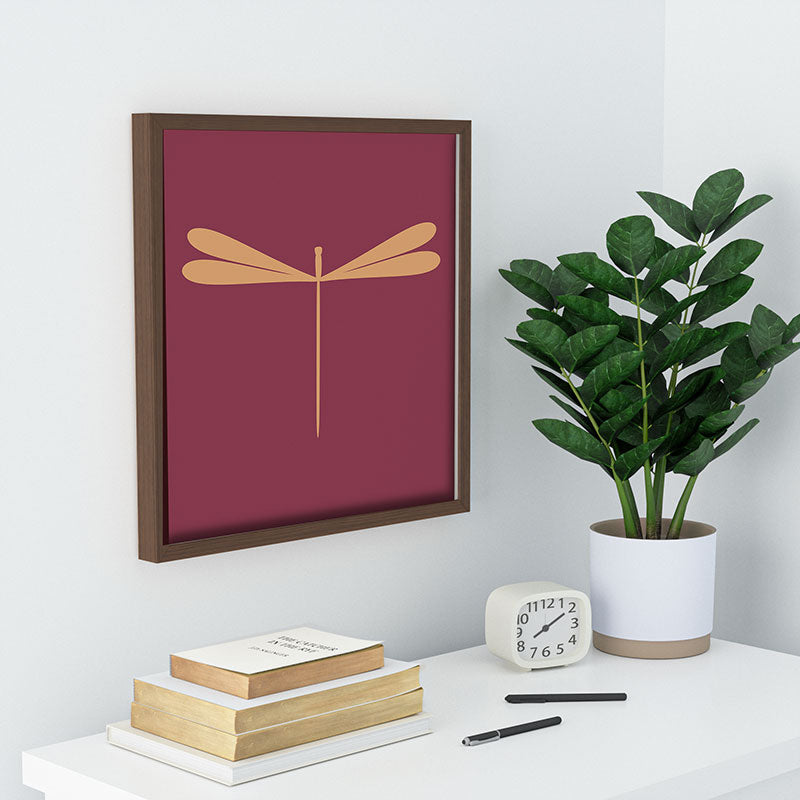 Colour Poems Dragonfly Pattern Mauve Recessed Framing Square