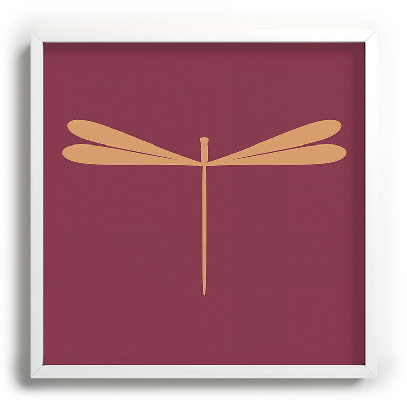 Colour Poems Dragonfly Pattern Mauve Recessed Framing Square