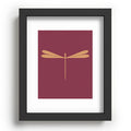Colour Poems Dragonfly Pattern Mauve Recessed Framing Rectangle