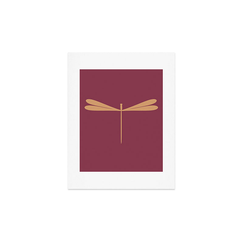 Colour Poems Dragonfly Pattern Mauve Art Print