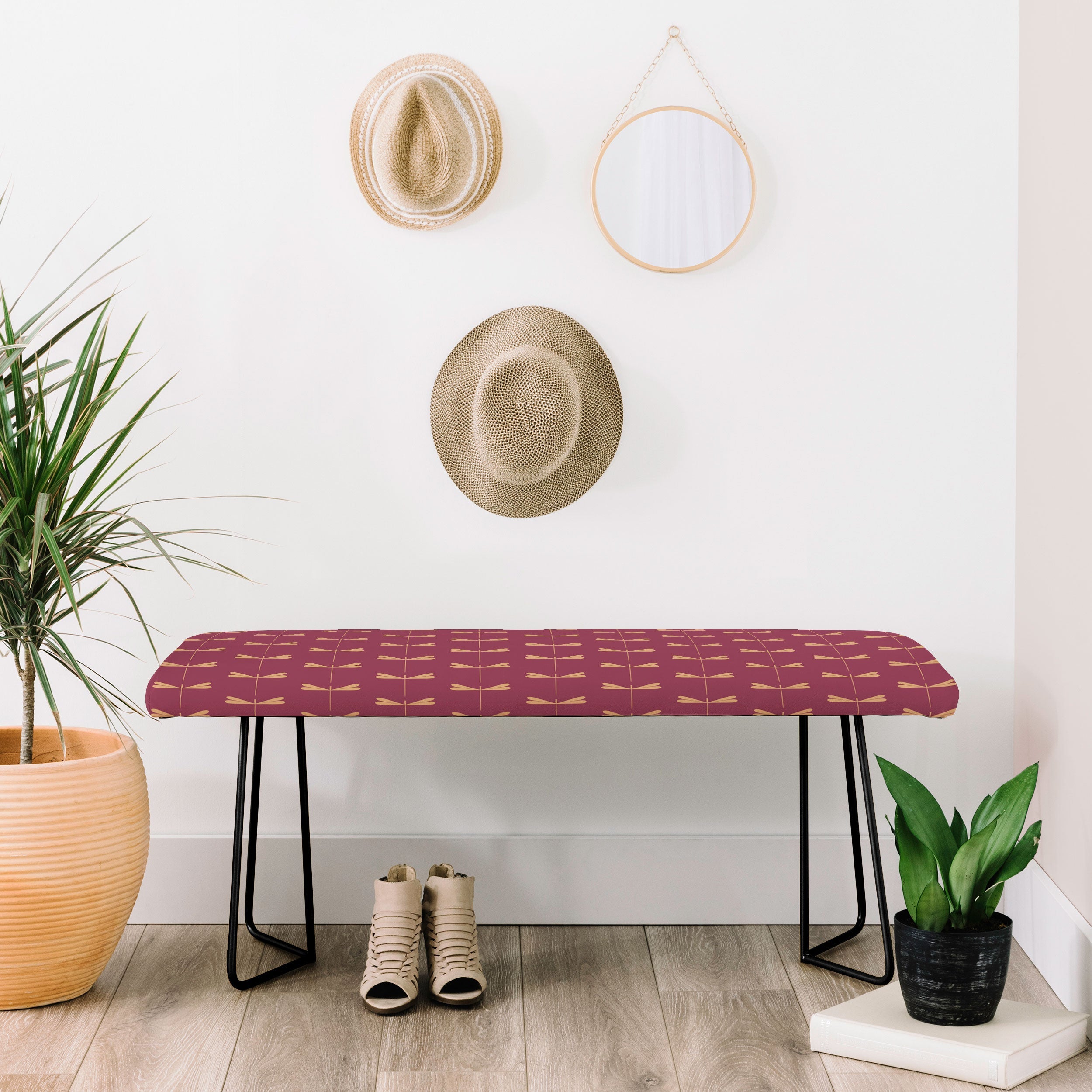 Colour Poems Dragonfly Pattern Mauve Bench