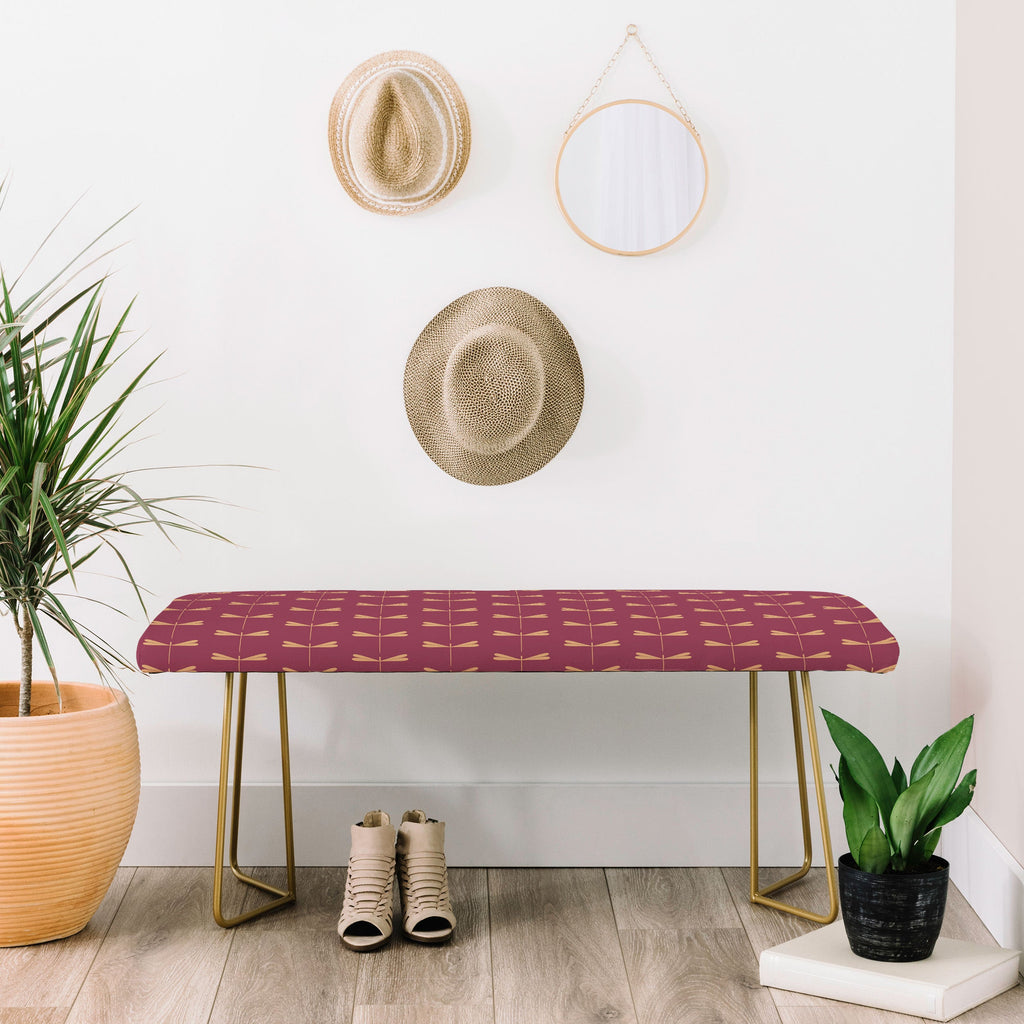Colour Poems Dragonfly Pattern Mauve Bench