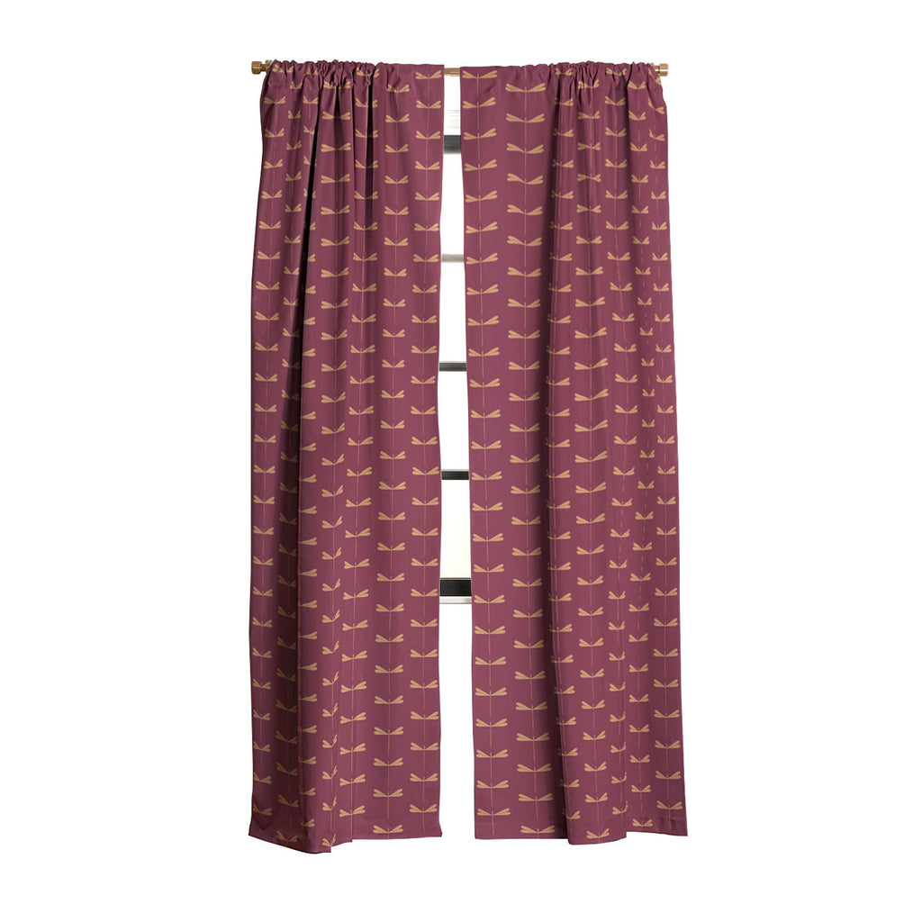 Colour Poems Dragonfly Pattern Mauve Blackout Non Repeat