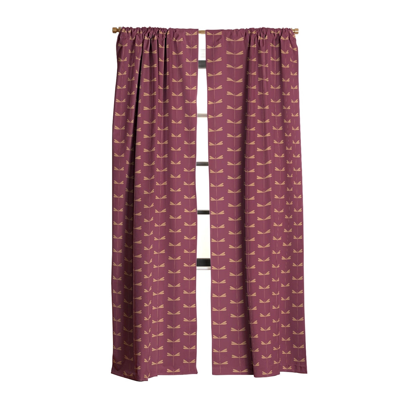 Colour Poems Dragonfly Pattern Mauve Blackout Non Repeat