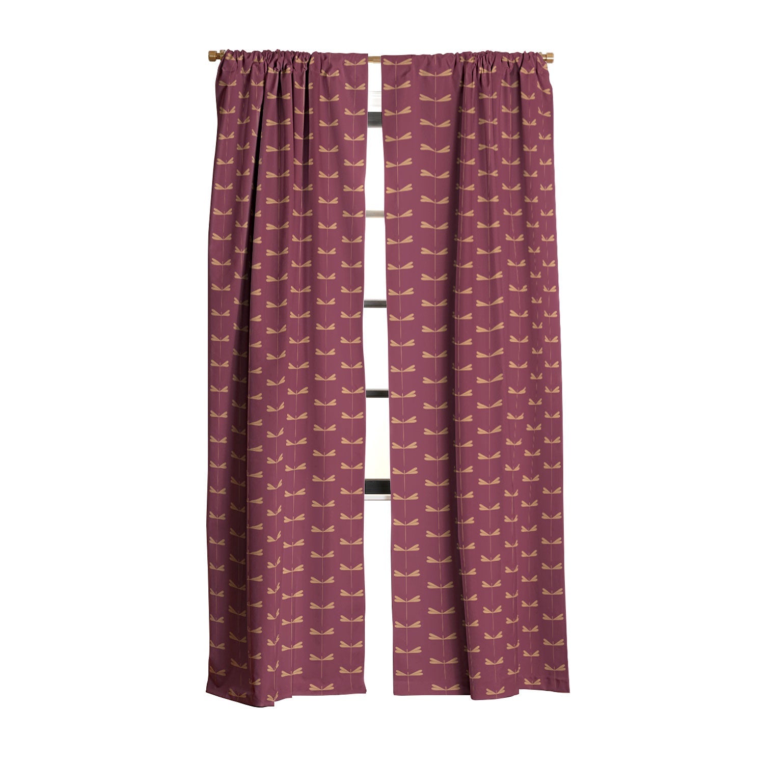 Colour Poems Dragonfly Pattern Mauve Blackout Non Repeat