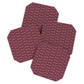 Colour Poems Dragonfly Pattern Mauve Coaster Set
