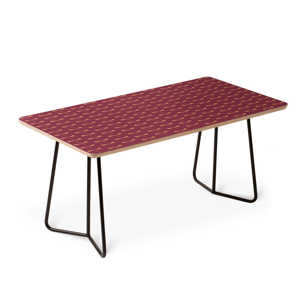 Colour Poems Dragonfly Pattern Mauve Coffee Table