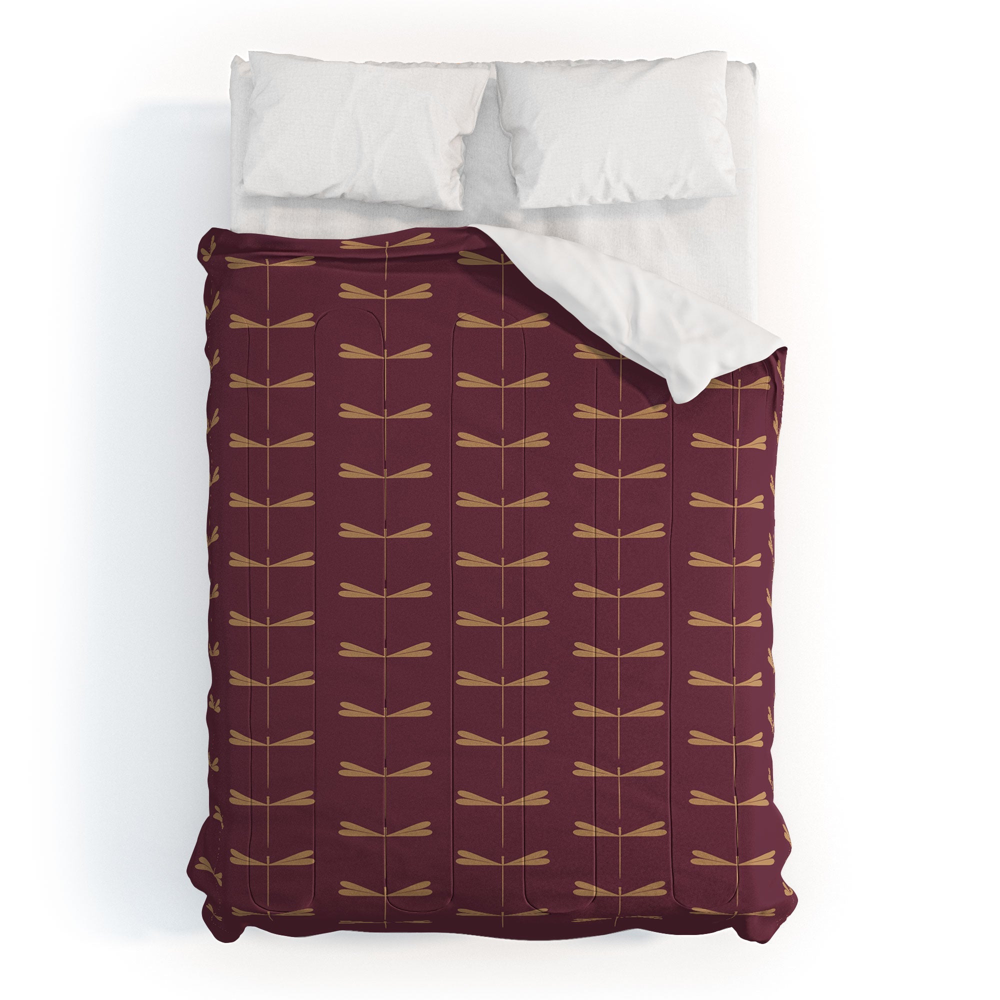 Colour Poems Dragonfly Pattern Mauve Comforter