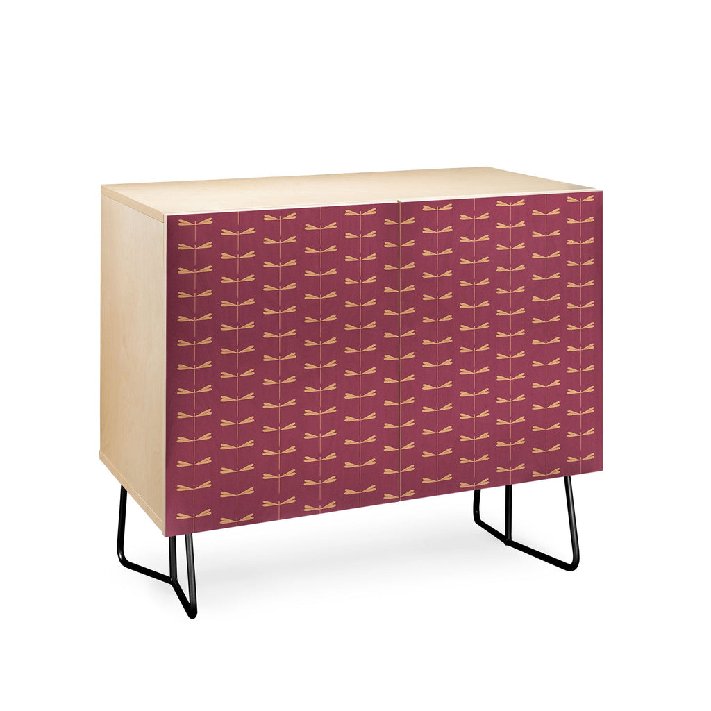 Colour Poems Dragonfly Pattern Mauve Credenza