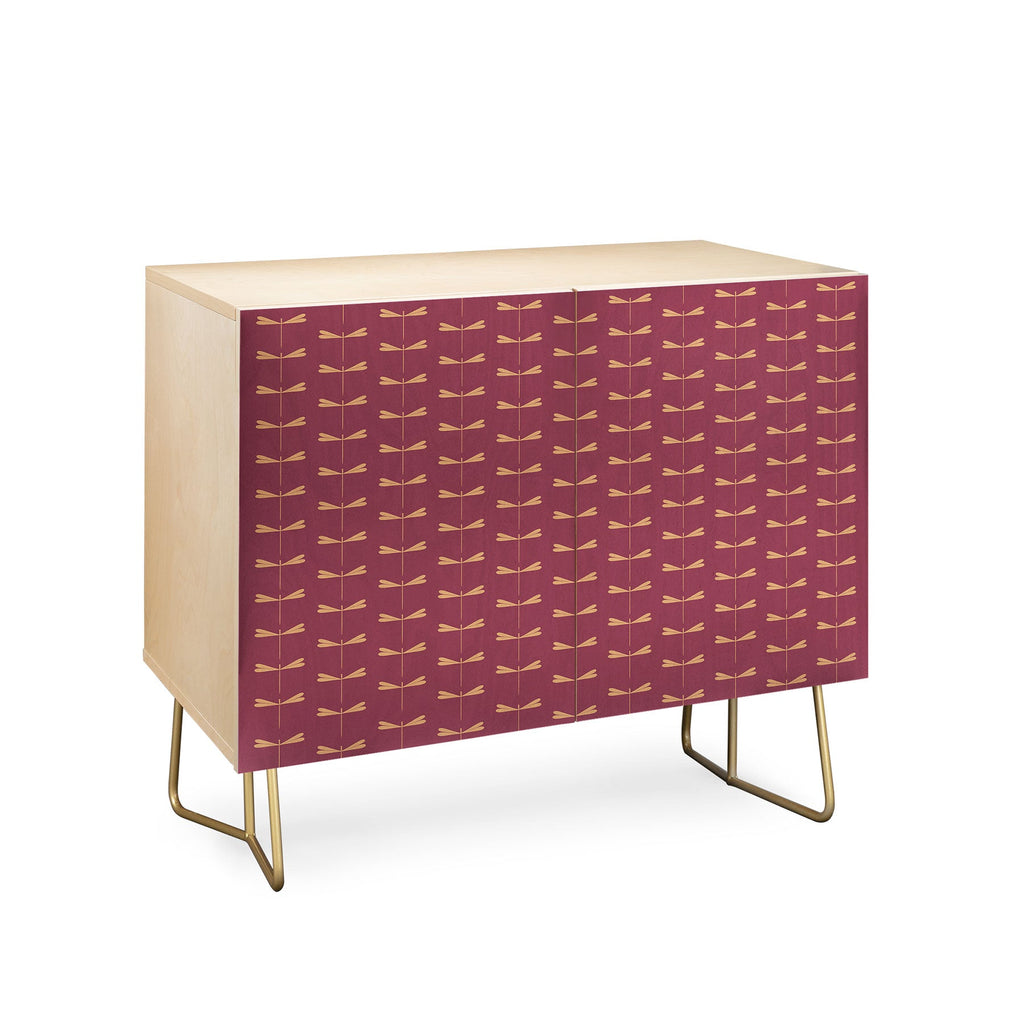 Colour Poems Dragonfly Pattern Mauve Credenza