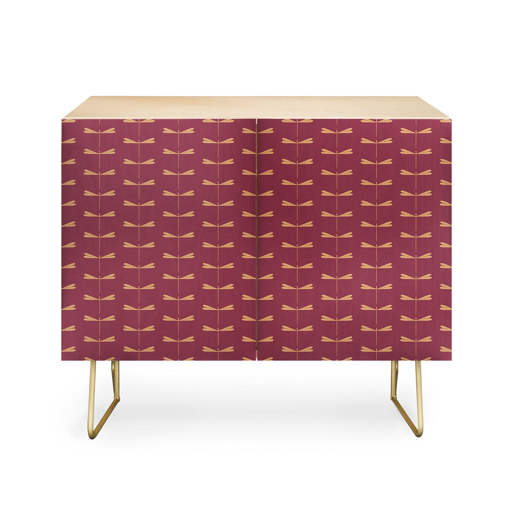 Colour Poems Dragonfly Pattern Mauve Credenza