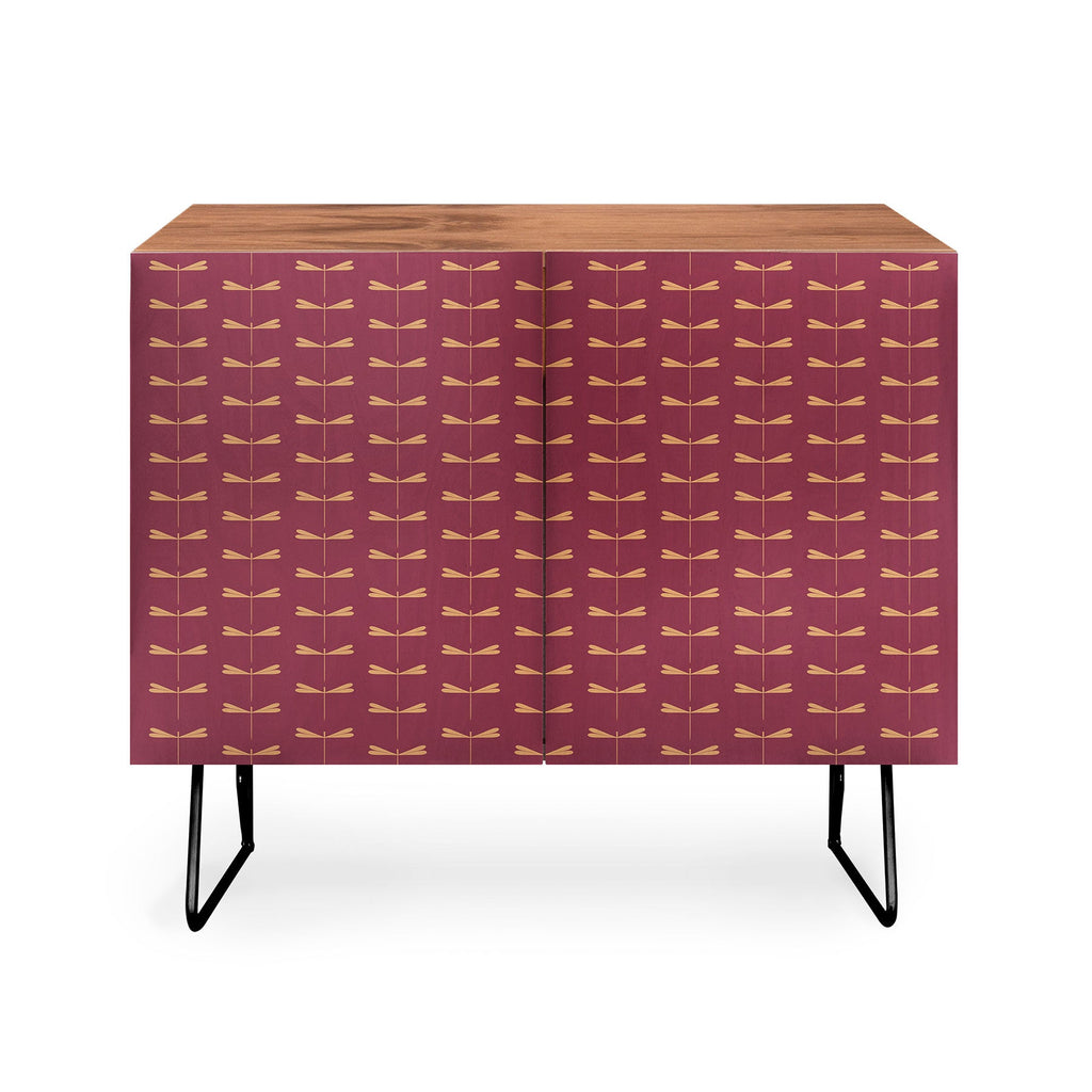 Colour Poems Dragonfly Pattern Mauve Credenza