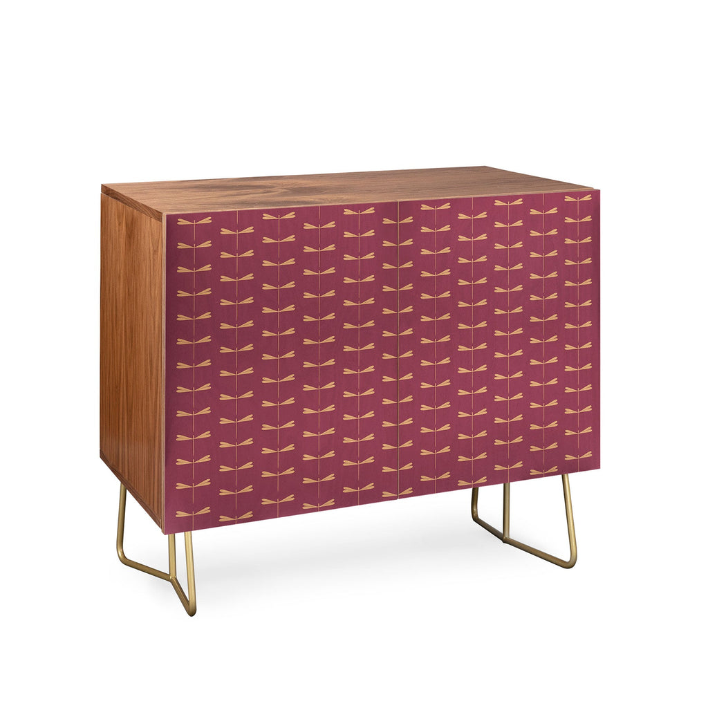 Colour Poems Dragonfly Pattern Mauve Credenza