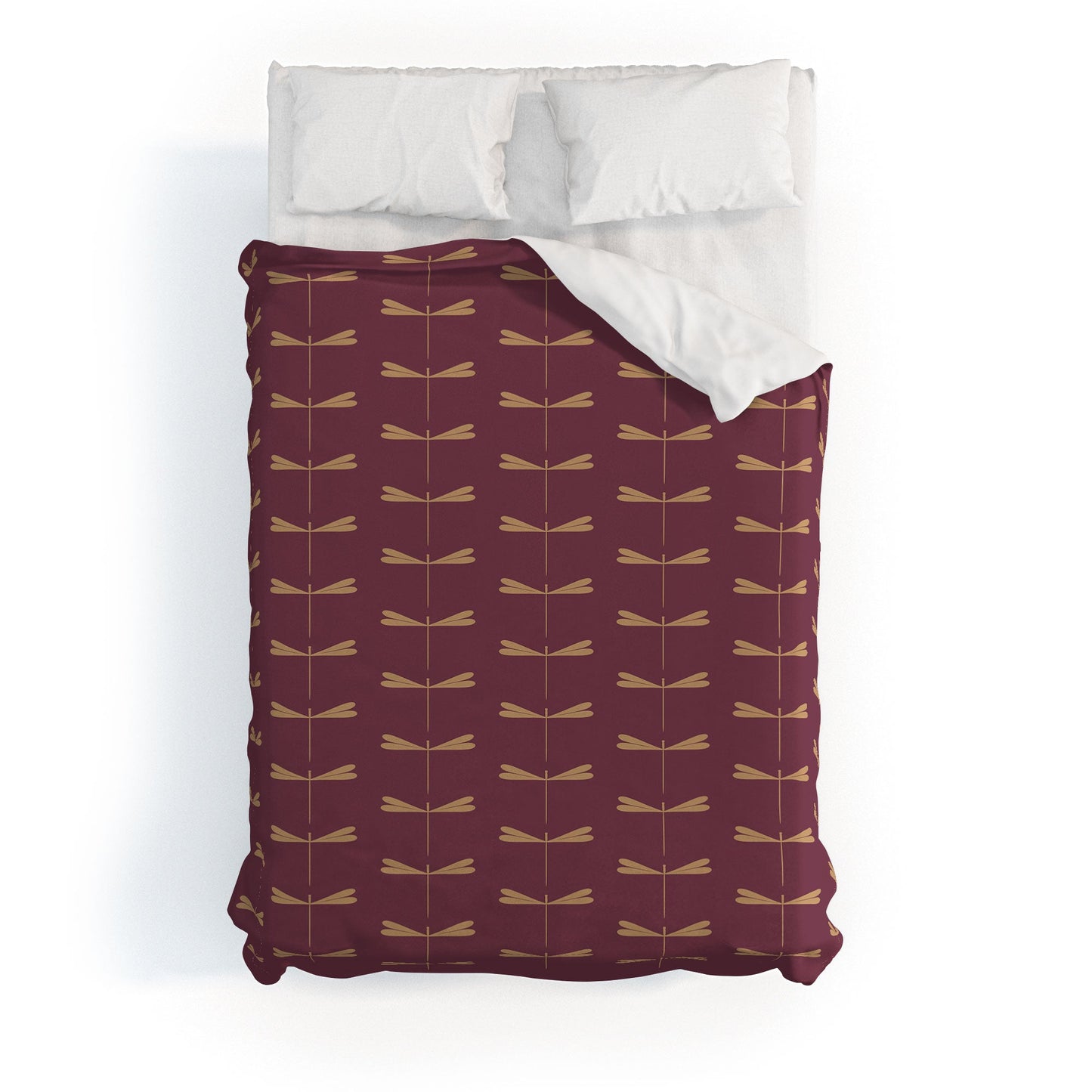 Colour Poems Dragonfly Pattern Mauve Duvet Cover
