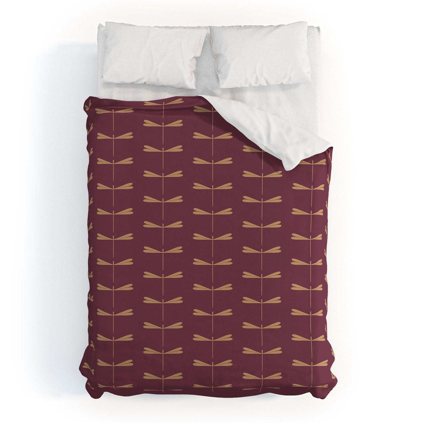 Colour Poems Dragonfly Pattern Mauve Duvet Cover