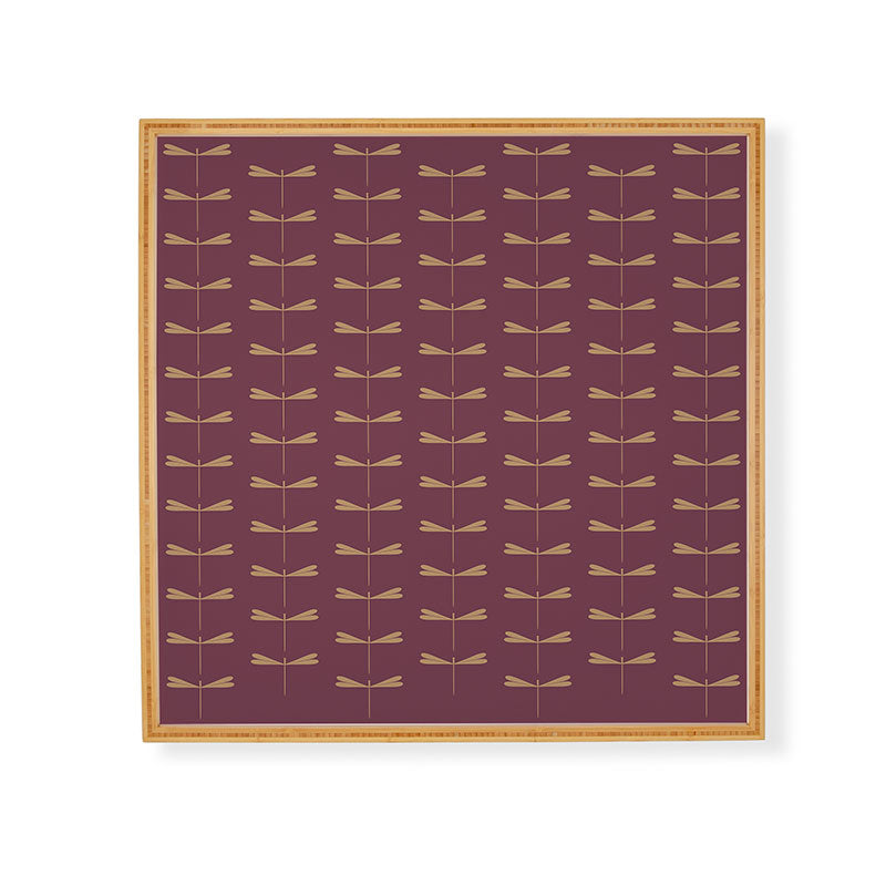 Colour Poems Dragonfly Pattern Mauve Framed Wall Art