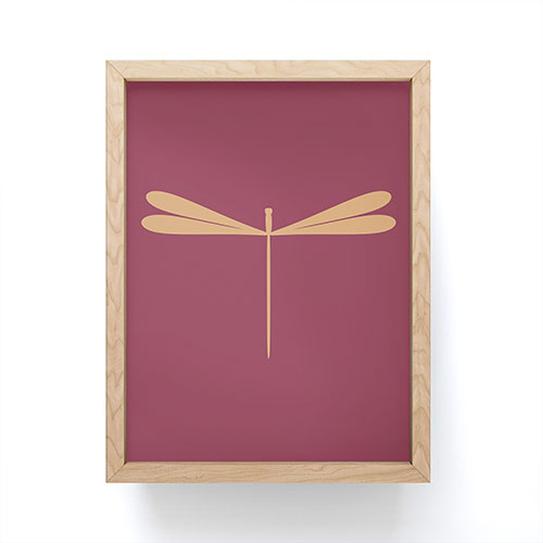 Colour Poems Dragonfly Pattern Mauve Framed Mini Art Print