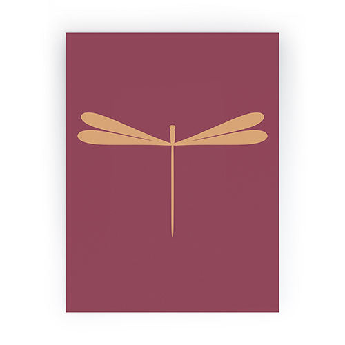 Colour Poems Dragonfly Pattern Mauve Mini Art Print