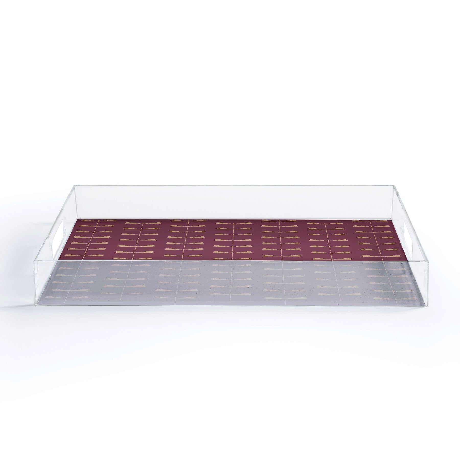 Colour Poems Dragonfly Pattern Mauve Acrylic Tray