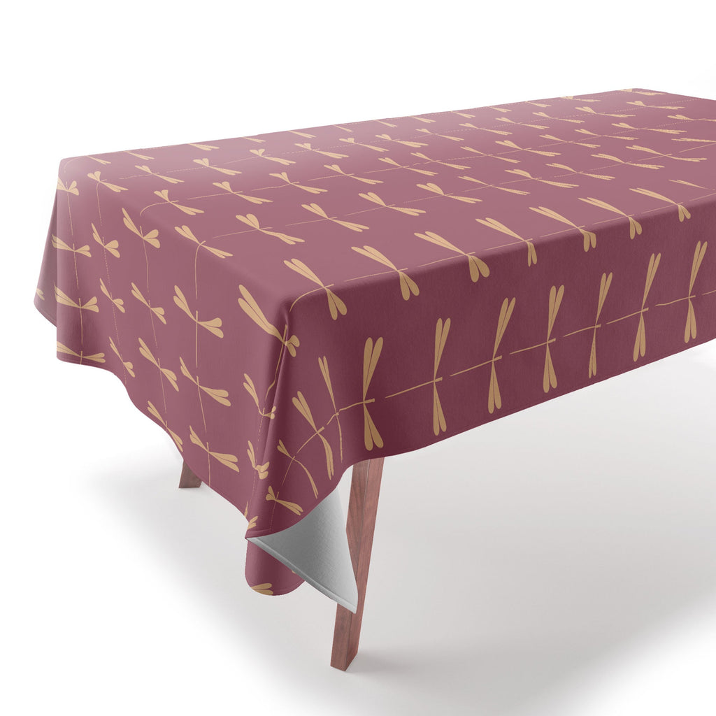Colour Poems Dragonfly Pattern Mauve Tablecloth