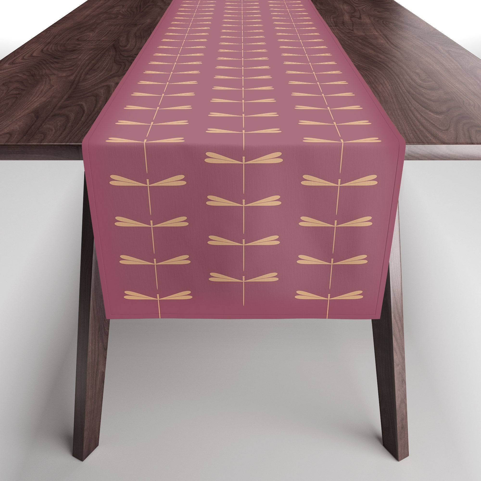 Colour Poems Dragonfly Pattern Mauve Table Runner