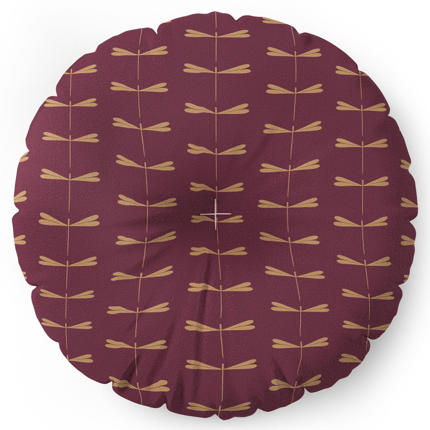 Colour Poems Dragonfly Pattern Mauve Floor Pillow Round
