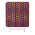 Colour Poems Dragonfly Pattern Mauve Shower Curtain