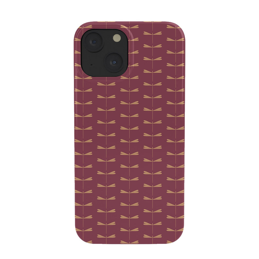Colour Poems Dragonfly Pattern Mauve Phone Case