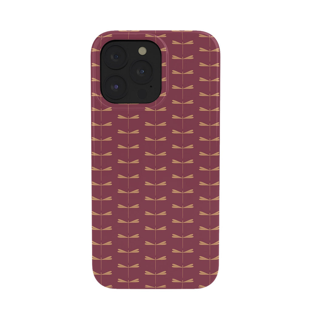 Colour Poems Dragonfly Pattern Mauve Phone Case