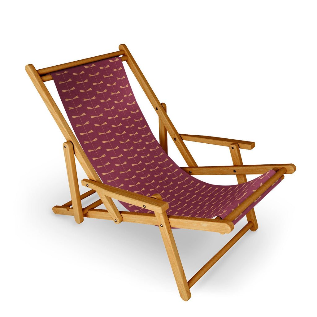 Colour Poems Dragonfly Pattern Mauve Sling Chair