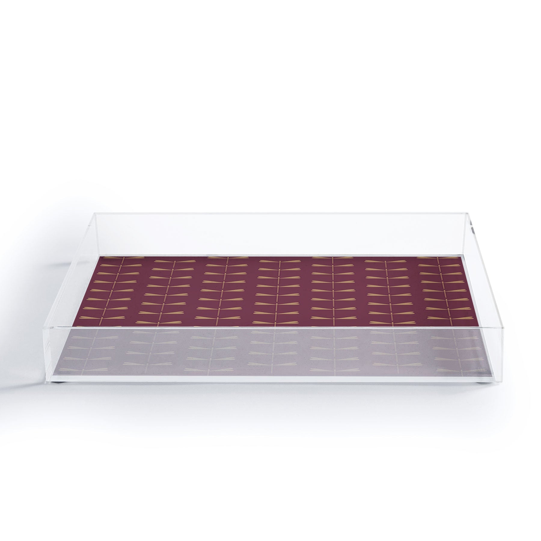 Colour Poems Dragonfly Pattern Mauve Acrylic Tray