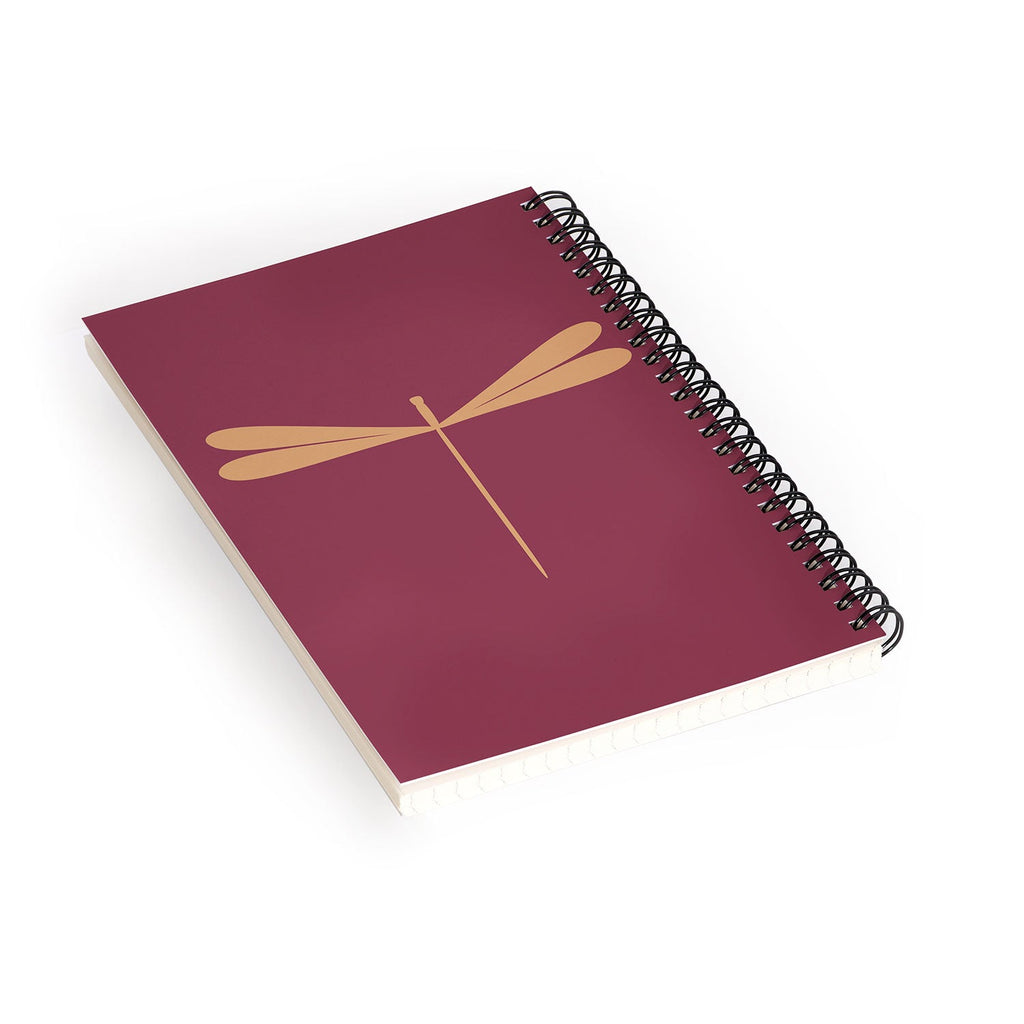 Colour Poems Dragonfly Pattern Mauve Spiral Notebook