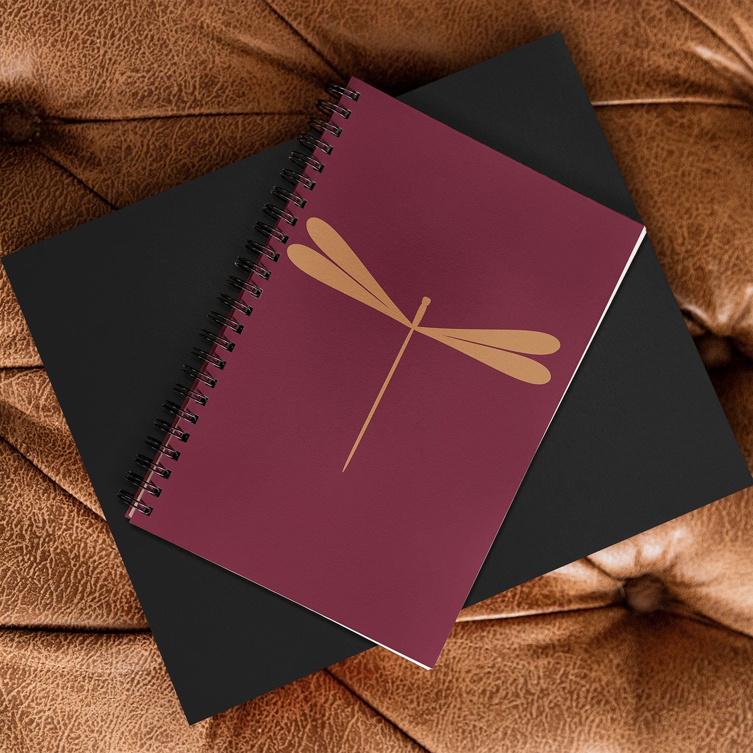 Colour Poems Dragonfly Pattern Mauve Spiral Notebook