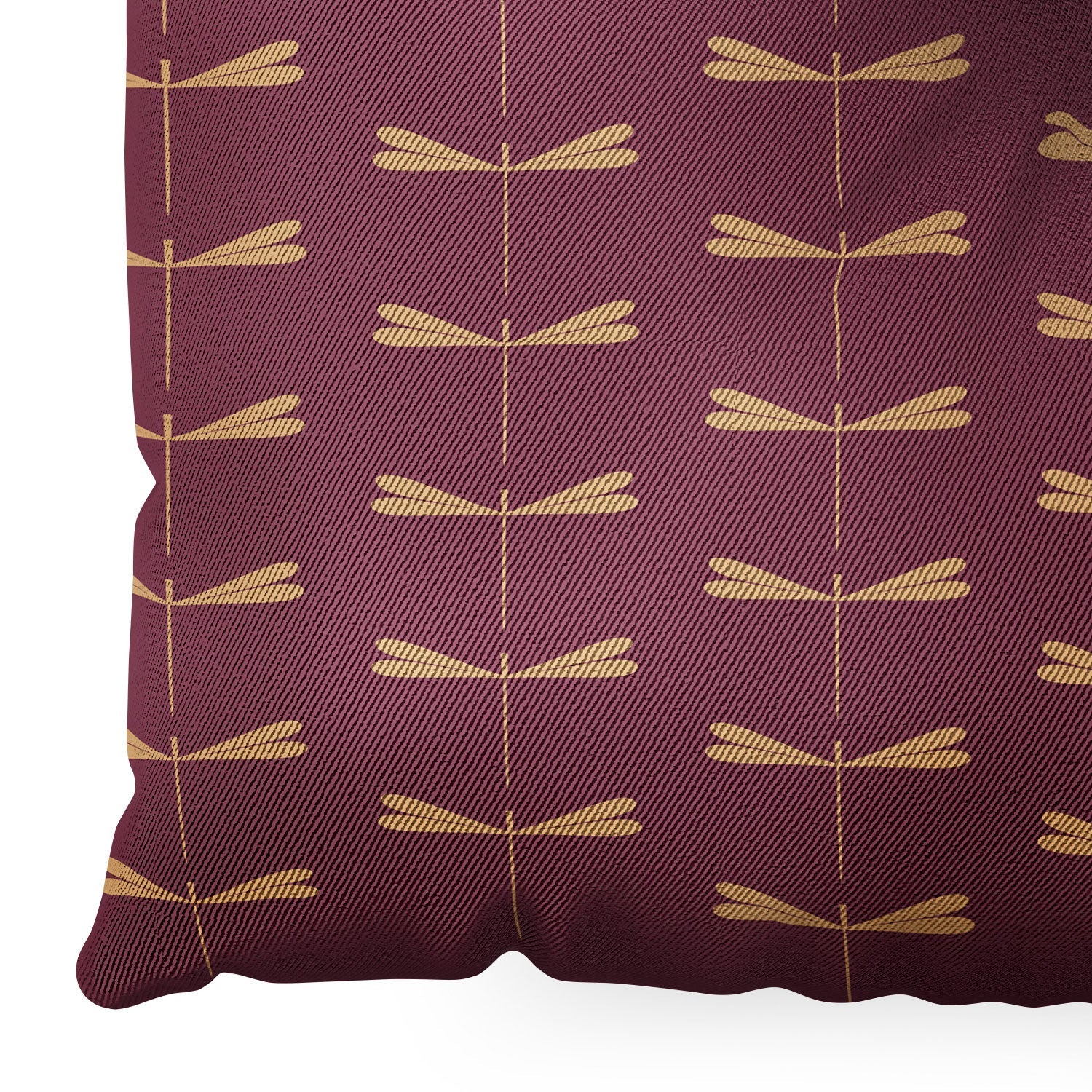 Colour Poems Dragonfly Pattern Mauve Floor Pillow Square