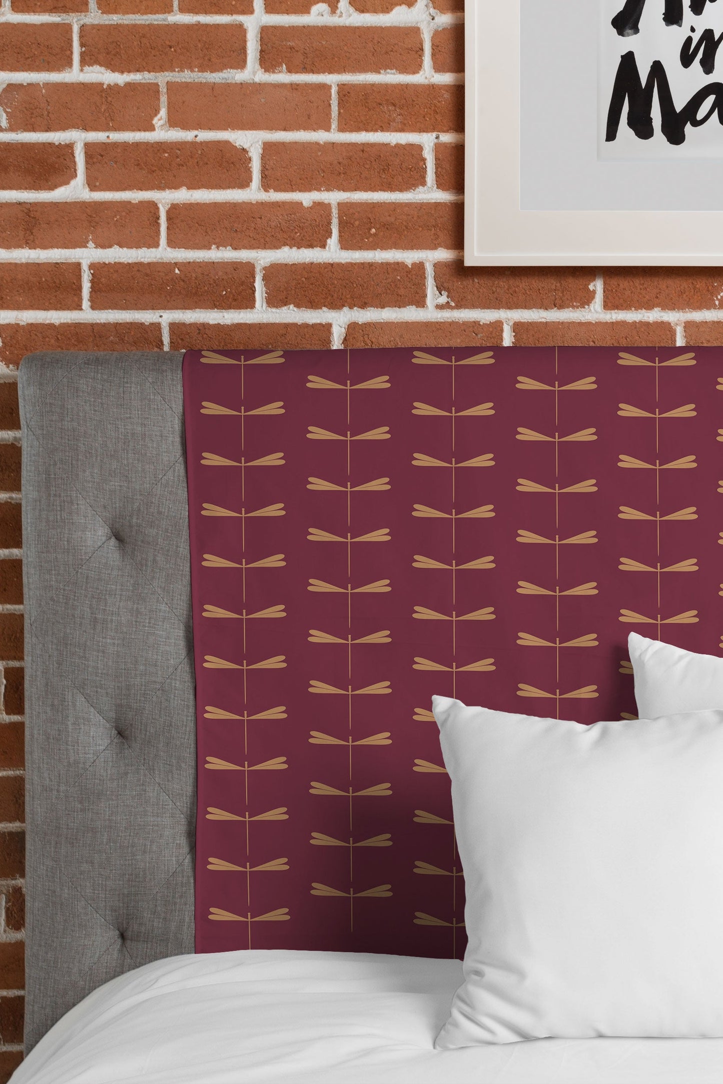 Colour Poems Dragonfly Pattern Mauve Tapestry